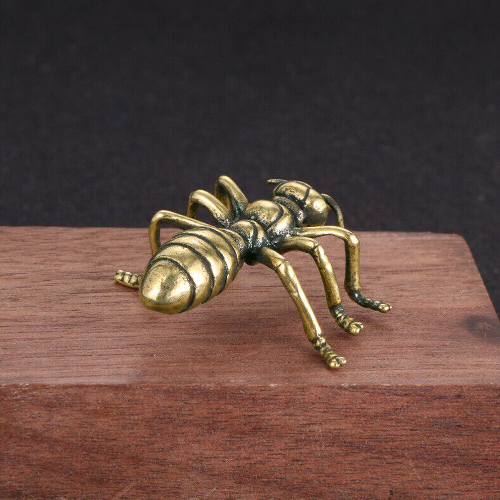 Brass Ant Figurines Small Statue home Office Ornaments Insect Animal Figurines