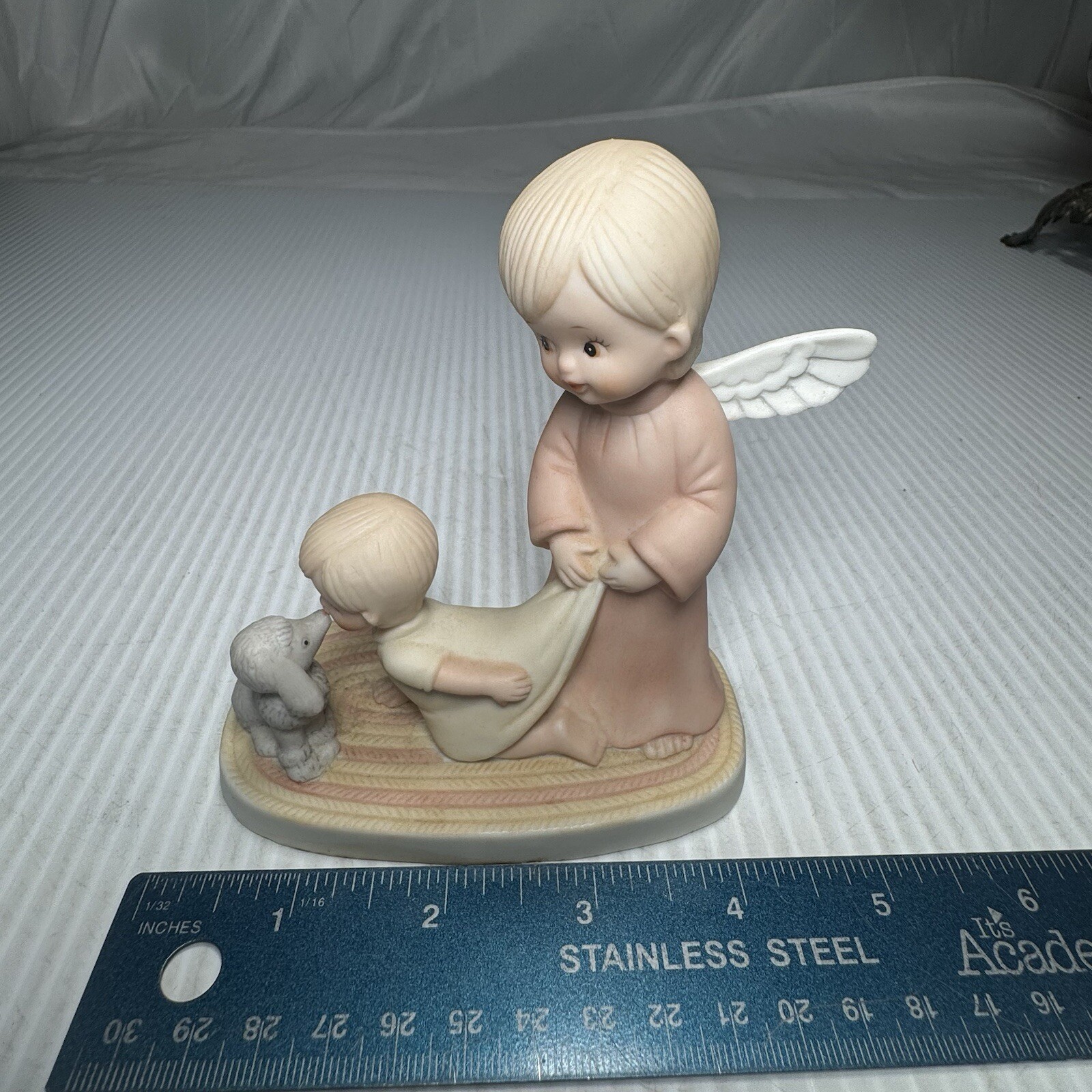 Vtg Sanmyro Collection Angel’s Unlimited Angel With Child and Dog Figurine 1985