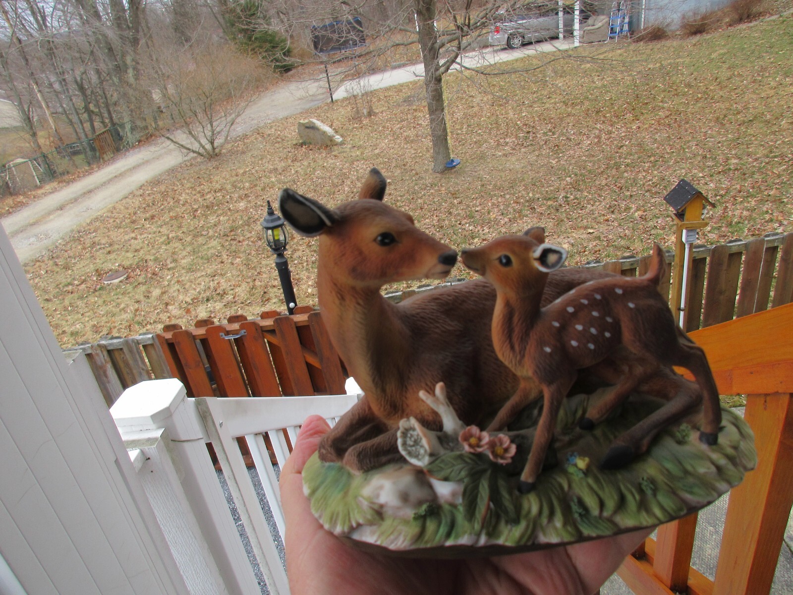 Vintage Homco Mother Doe Deer and Baby Fawn [ Materpiece Porcelain ] Figurine!!
