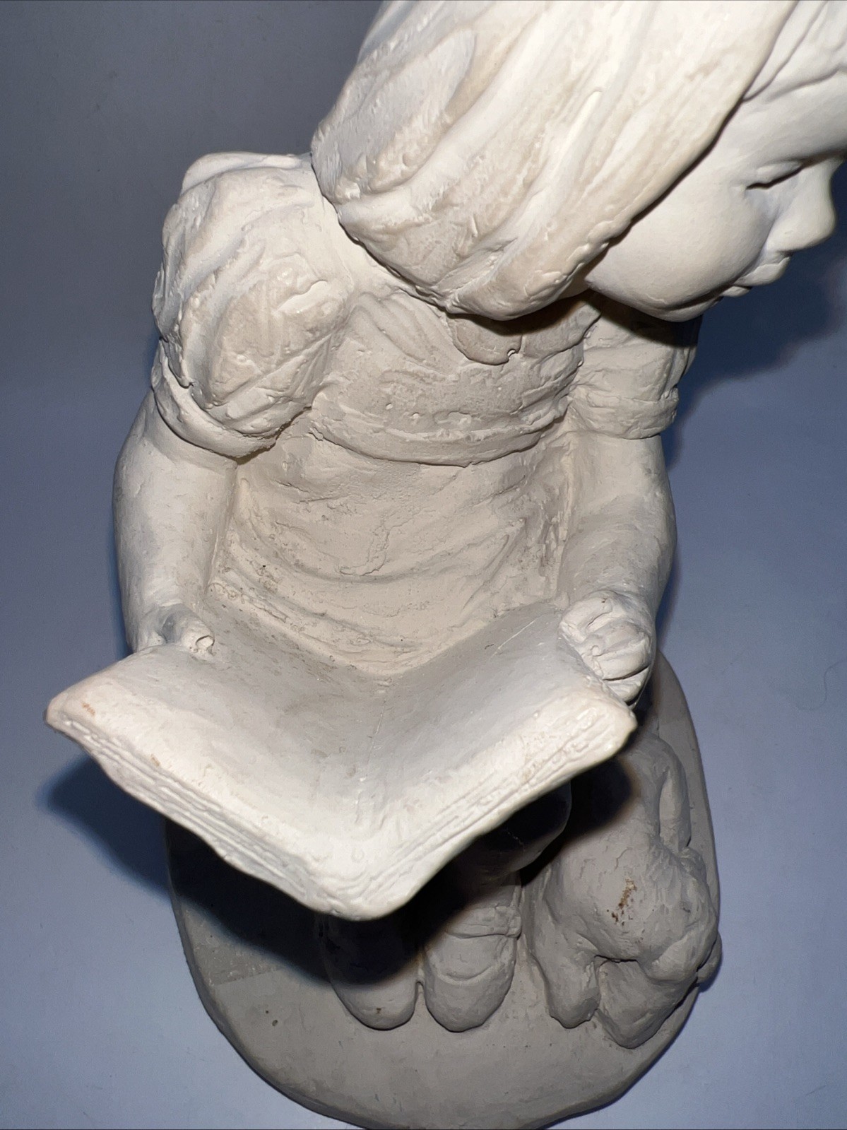VTG 1973 Dee Crowley Austin Productions Bright Eyes Sculpture Girl w/ Book Dog