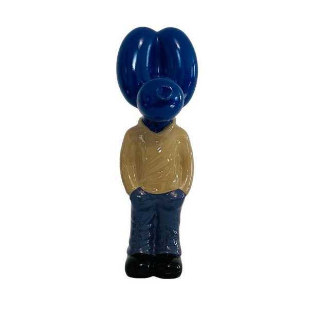 Mr Cool Balloon Dog Sculpture Art Resin for Living Room Desktop Decoration, Blue