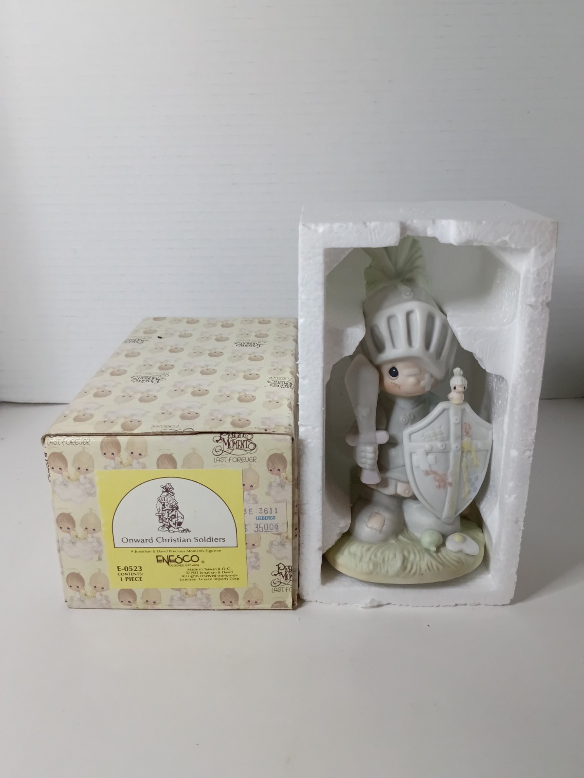 Precious Moments Enesco Onward Christian Soldiers Porcelain Figurine 1981 Boxed