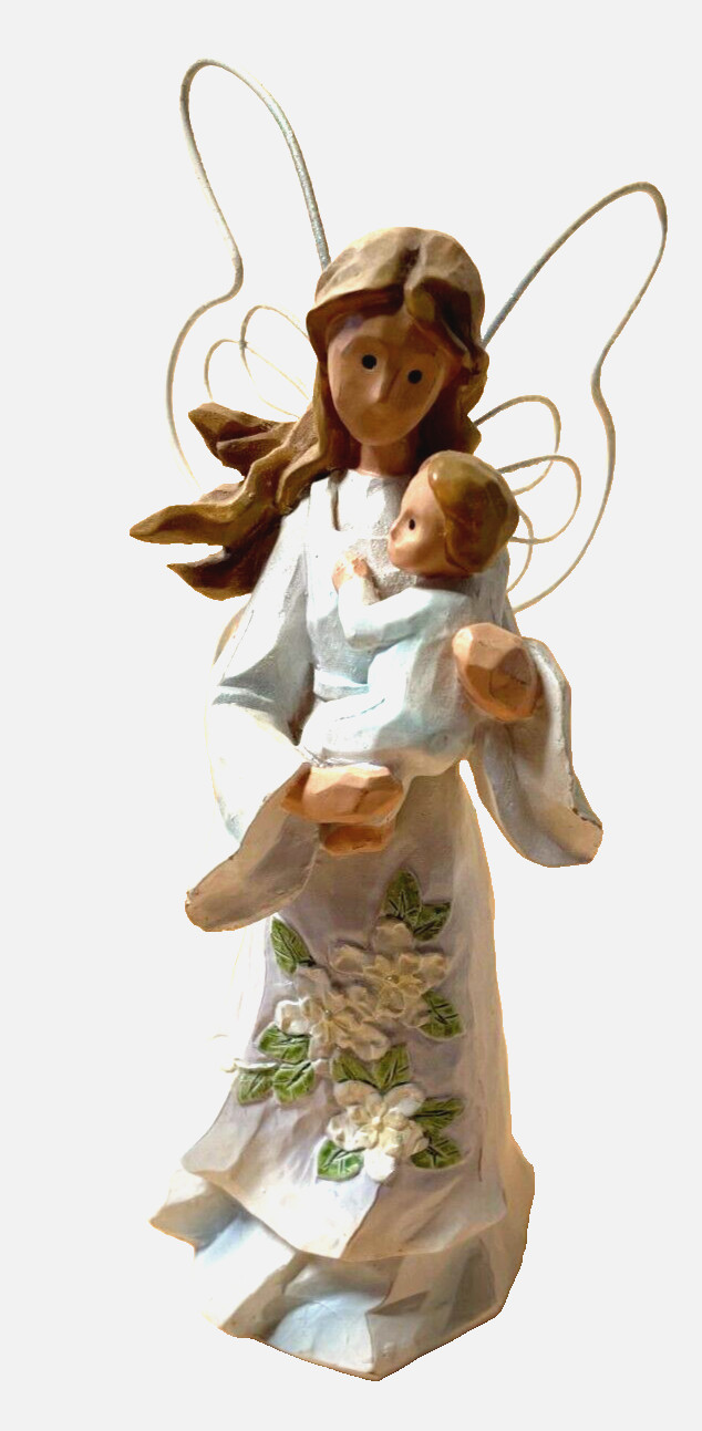 Angel Accents Tender Love Figurine #71465 by Roman, Inc. 2001 – 7″ Angel & Child