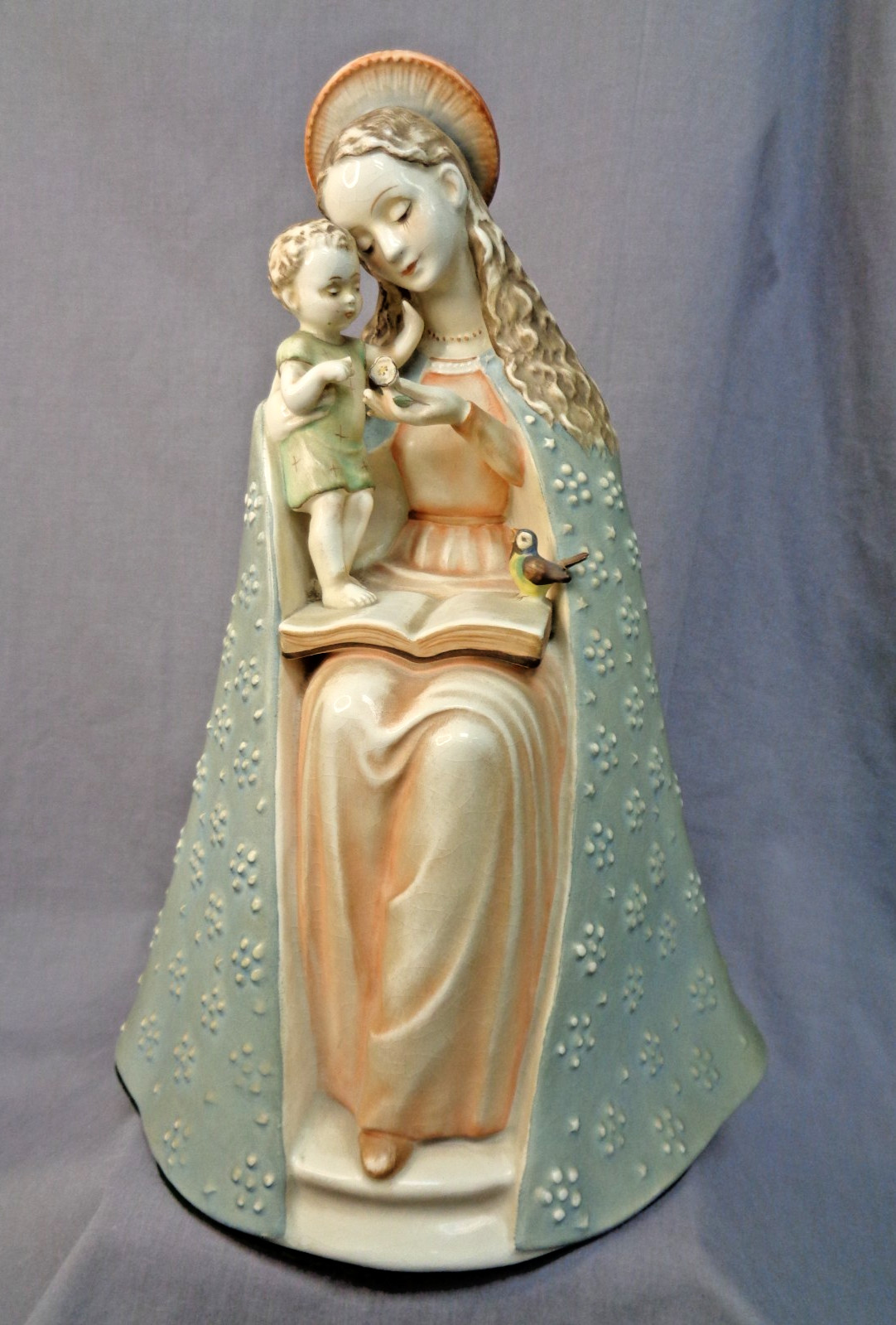 12″ Goebel Hummel 10/3 Flower Madonna and Child Figurine Statue Stamped Full Bee