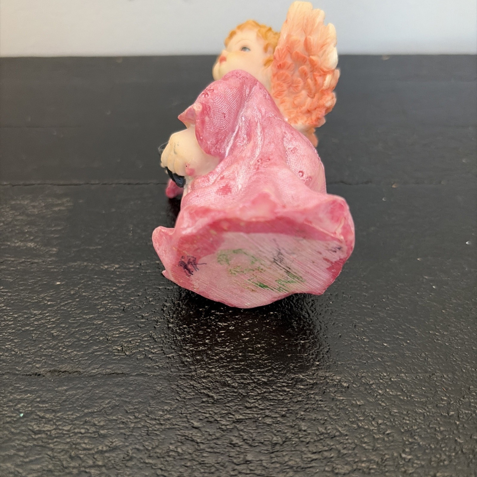 Vintage Ceramic Angel Fairy Figurine Carrying A Lantern Approx 3.5” Tall
