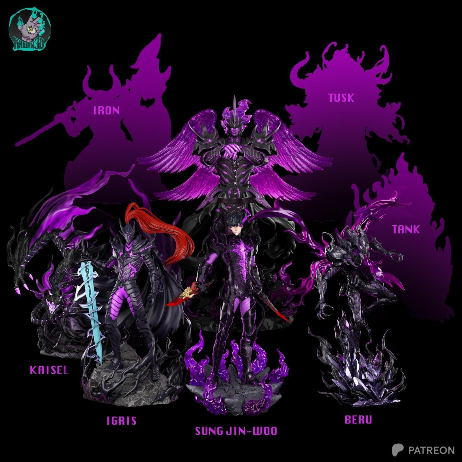1:8 Shadow Igris Solo Leveling Fan Art UNPAINTED High Quality Garage Kit