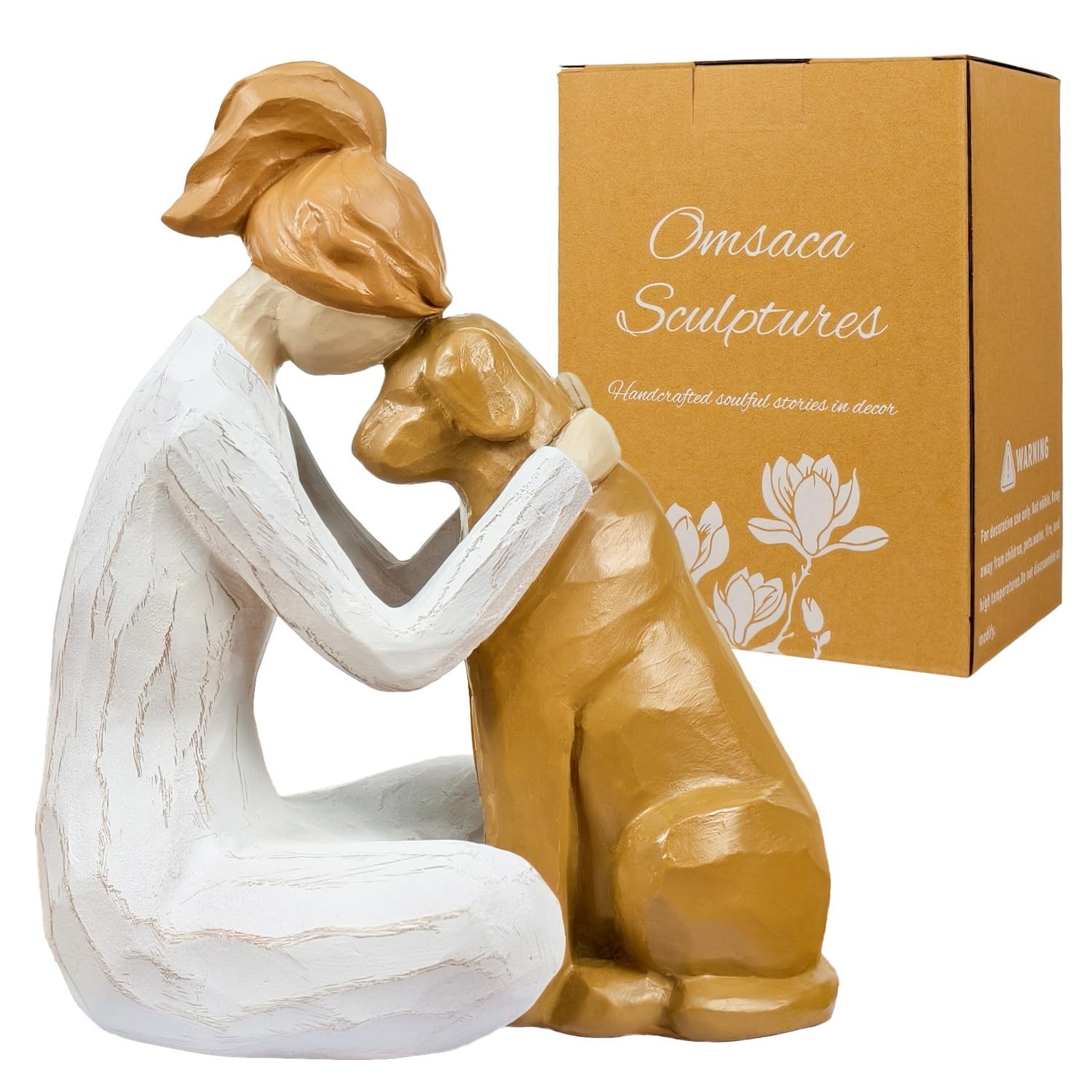 Dogs Friendship Memorial Gifts Pet Loss HandPainted Figurine Decor Owners Art
