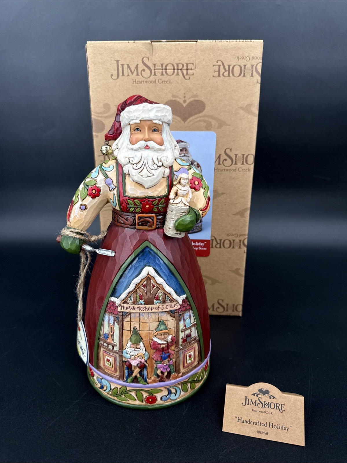 Jim Shore “Handcrafted Holiday” Toy Shop Scene – 2011 – Very Rare – W Box