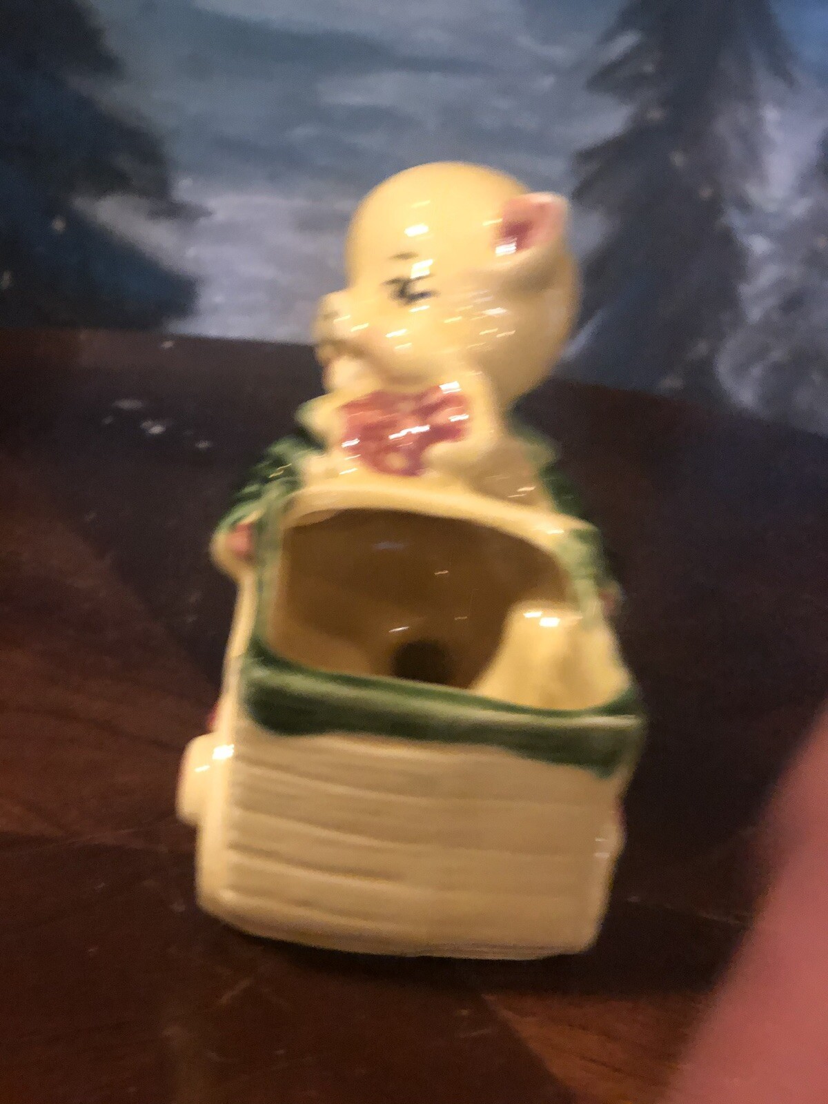 Vintage 1950’s Pig Pushing Flower Cart