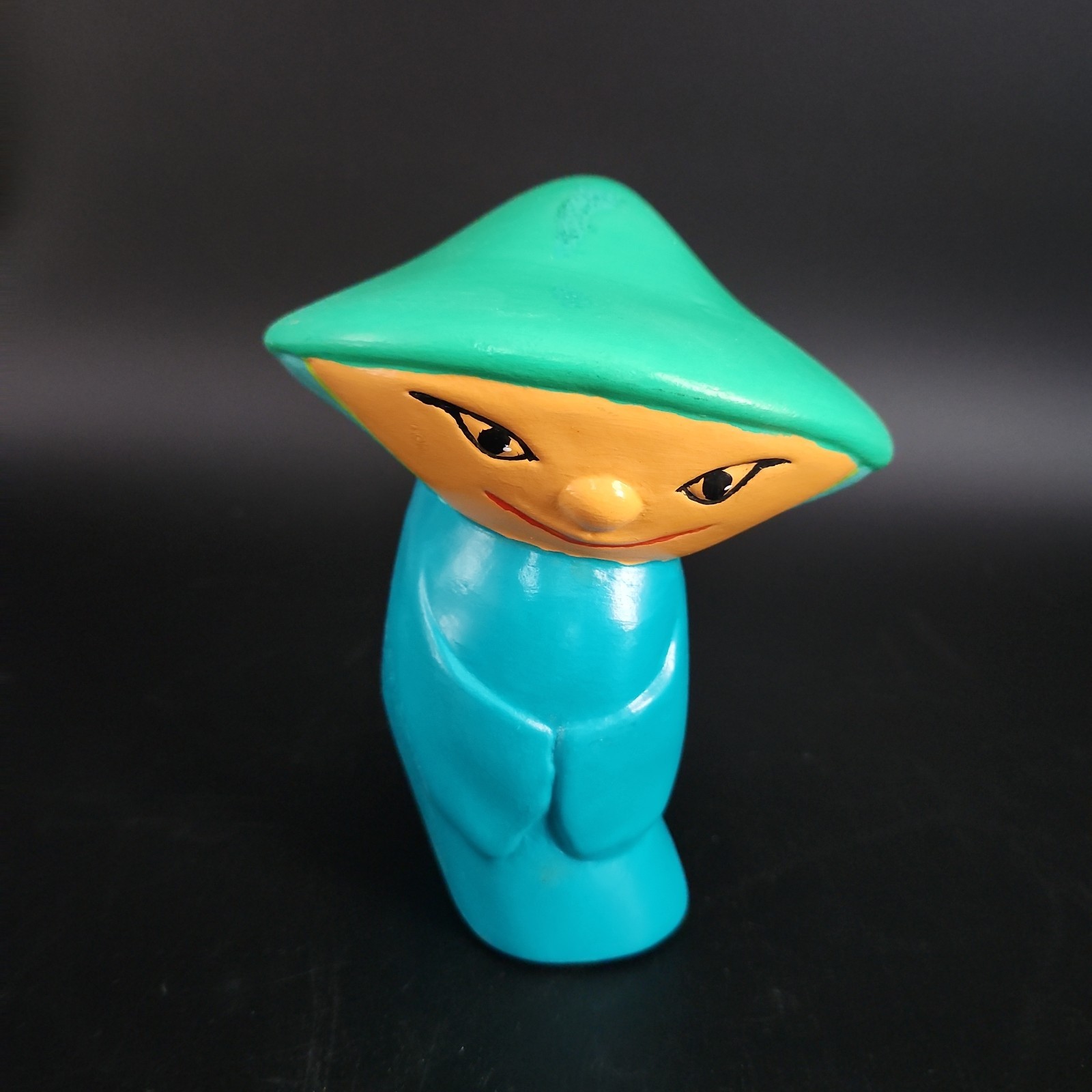 Vintage Mushroom Decorative Figurine Asian Figure Kitschy Figurine Unique