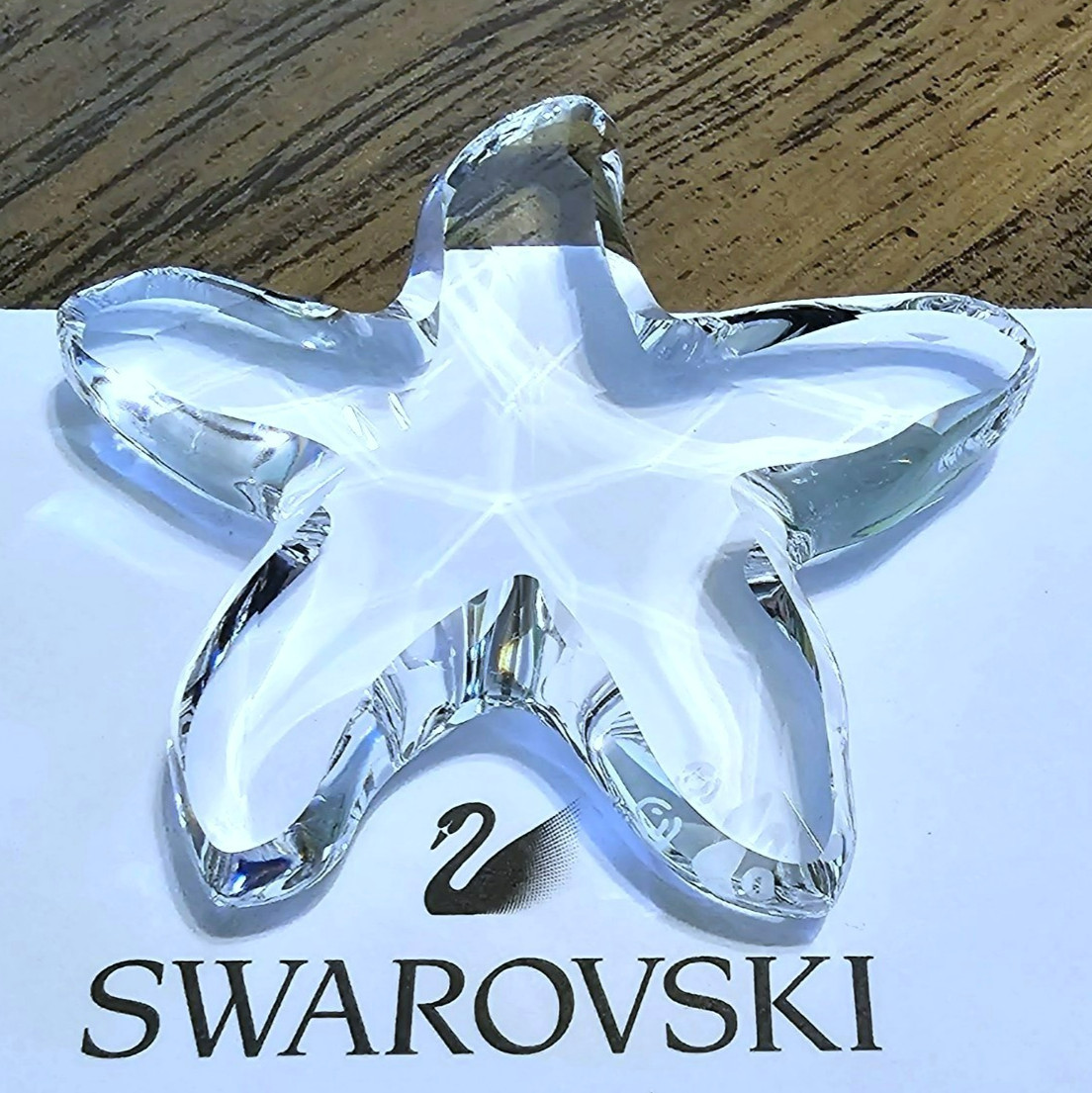 ⭐Swarovski Crystal 1995 “South Sea”, Mini, Clear 5 Armed Starfish Figurine, Logo