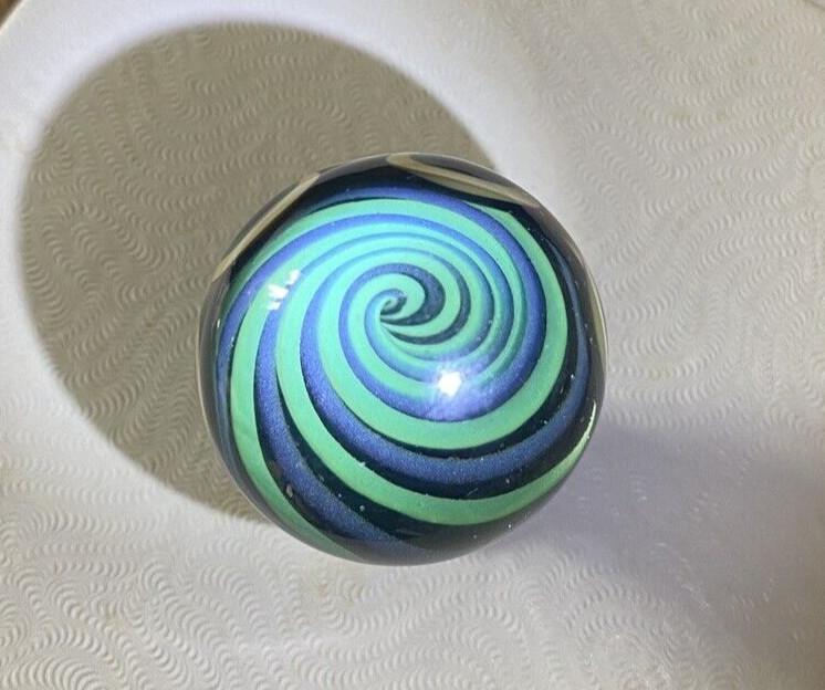 Douglas Ferguson Original Handblown Collectible Marble 28 mm “Two Tone Vortex”