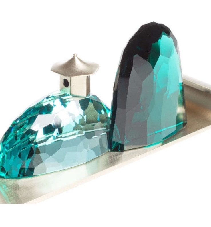 NIB Swarovski Among Blue Mountains Crystal Metal Aroma Stick Holder #5557821