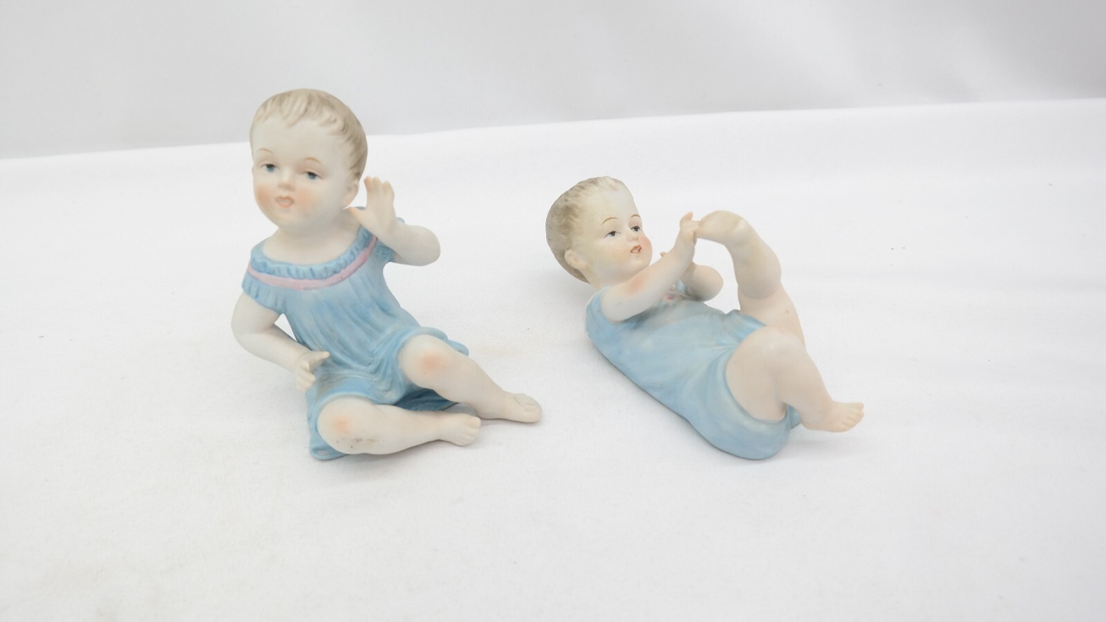 Vintage Piano Babies Figurines Multicolor Set of 2