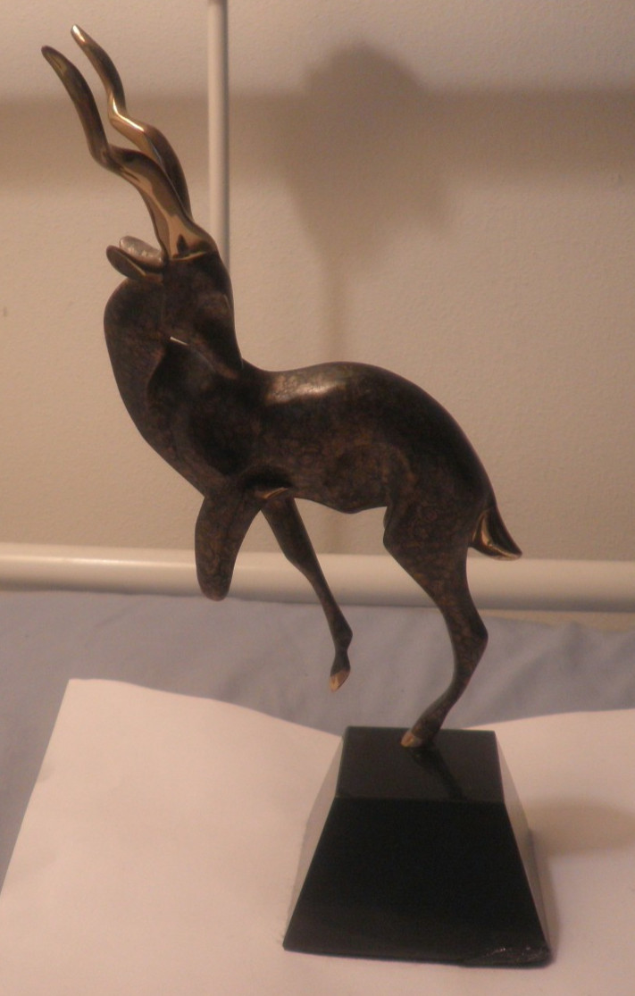 Alexander Daniel ICARUS 1993 Standing Antelope 10″ Bronze Sculpture No. 930/1200