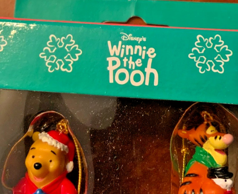 Disney’s Winnie the Pooh Miniature Ornaments New Original Box Set of 5