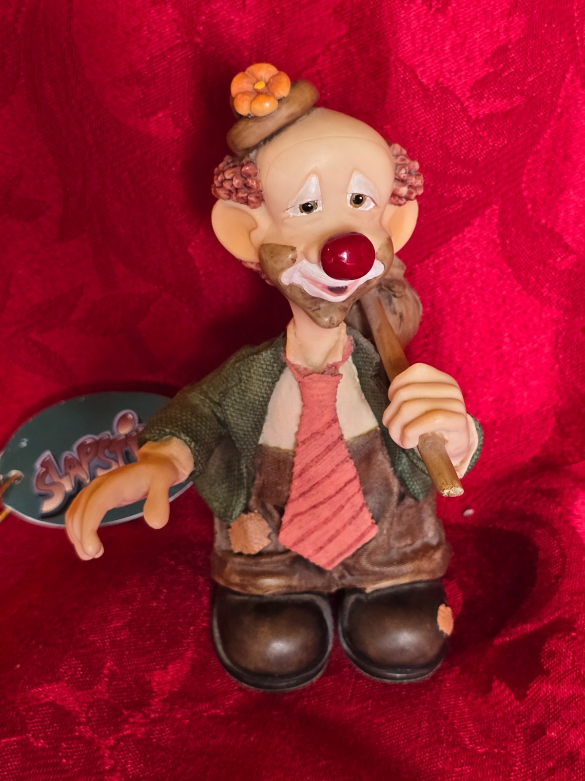 Slapstix Clown “Happy Camper” Porcelain Figurine from Cast Art Industries