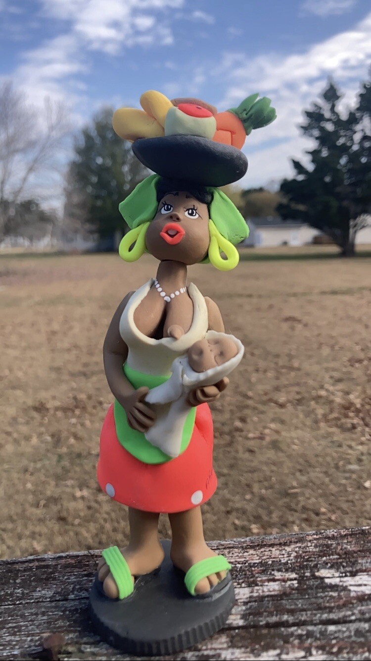 Aruba Resin Figure Lady With Baby