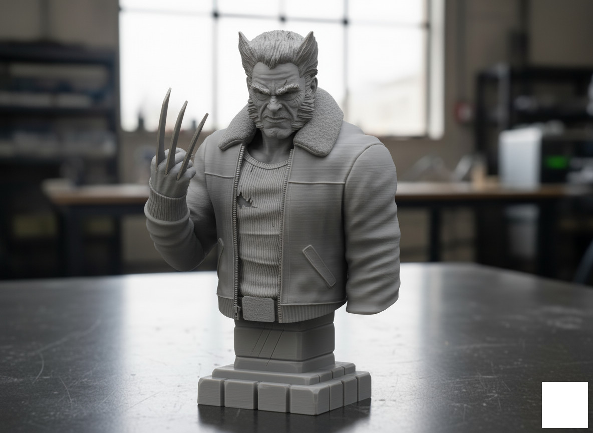 Wolverine James Howlet Bust Figure Large 10″ inch – 3D Printed Statue