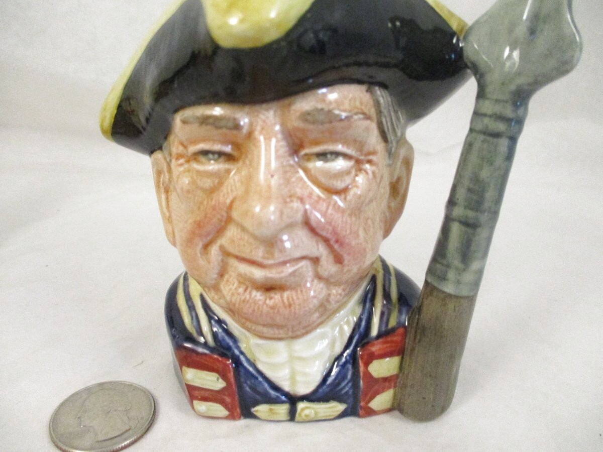 1962 Royal Doulton D6575 Guardsman Williamsburg Series Toby Mug Small 4″ Pottery