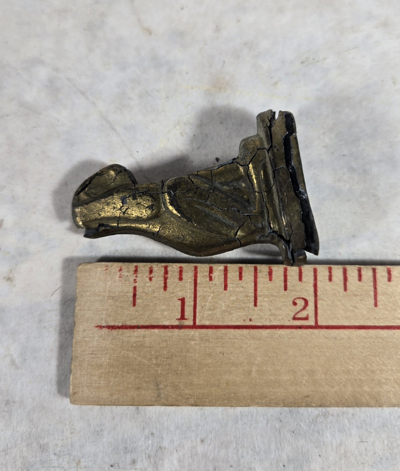 RARE Primitve Solid Brass? Cast Dog ? Rabbit ? Figurine 4” Art SEE PHOTOS