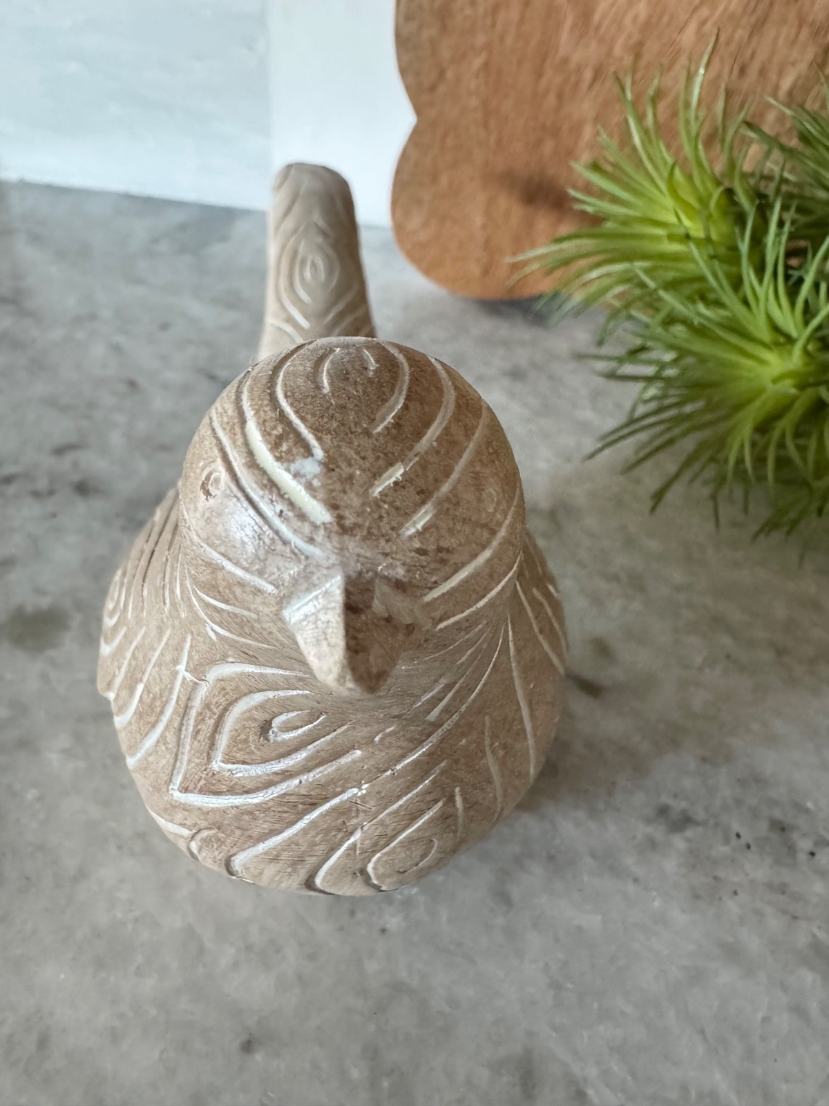 New Rustic Farmhouse Beige Light Brown Textured Resin Bird Decor Figurine – 6.5”