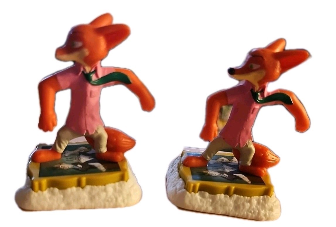 McDonalds Happy Toy Meal Nick Wilde Zootopia Set Of Two