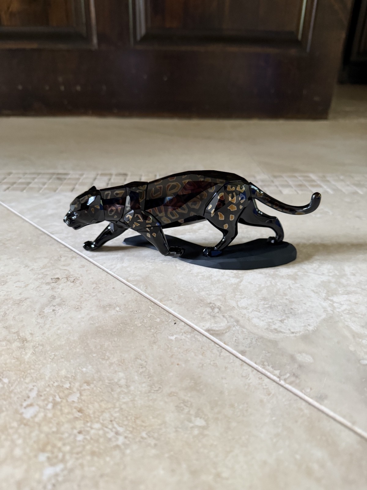 Swarovski Crystal Black Jaguar Decoration 2.25in Tall #5048145