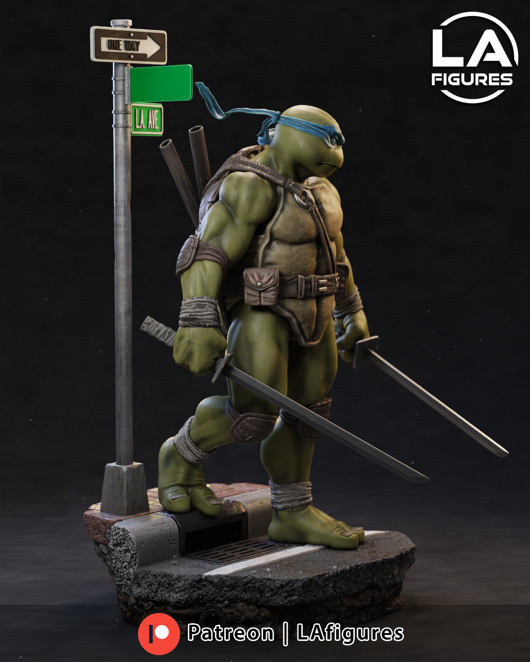 Leonardo – TMNT 1/10 Scale Statue 3D Print Model Kit Unpainted