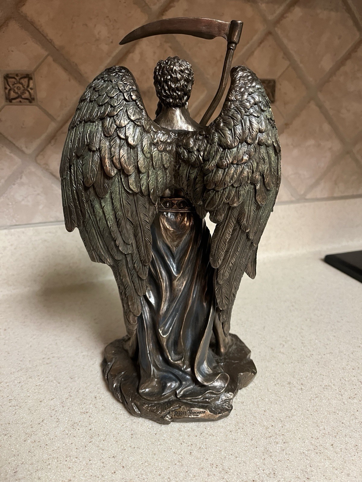 CHRONOS 11” Greek Father of Time Sculpture Statue Antique Bronze Finish