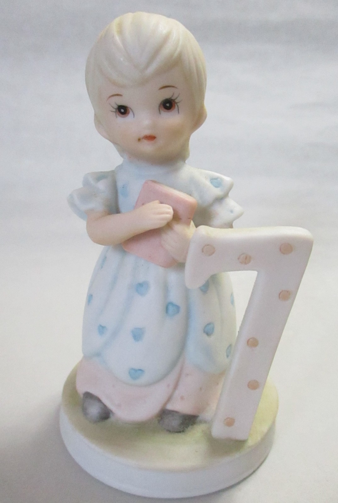 VINTAGE 1982 LEFTON PORCELAIN BIRTHDAY GIRL,AGE 7, CHRISTOPHER COLLECTION