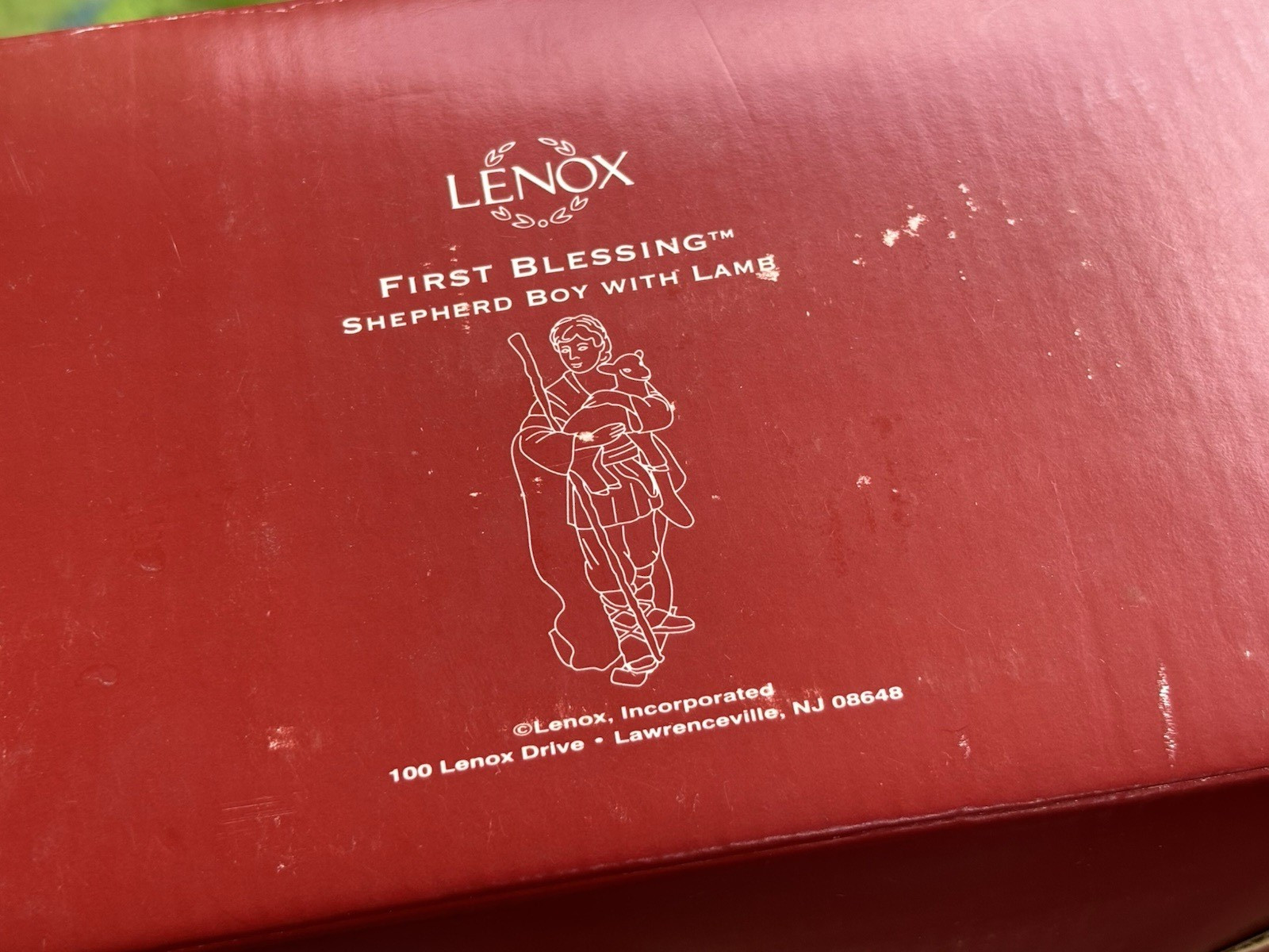 Lenox First Blessing Nativity Shepherd Boy with Lamb New Old Stock