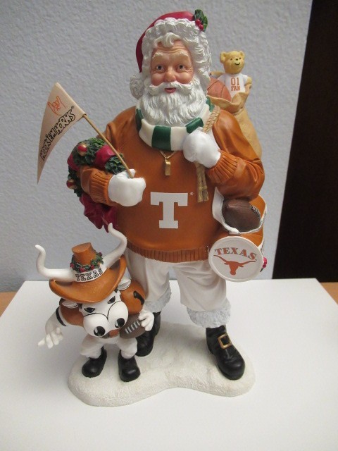 VTG Danbury Mint Texas Santa University Of Texas Longhorns Figurine