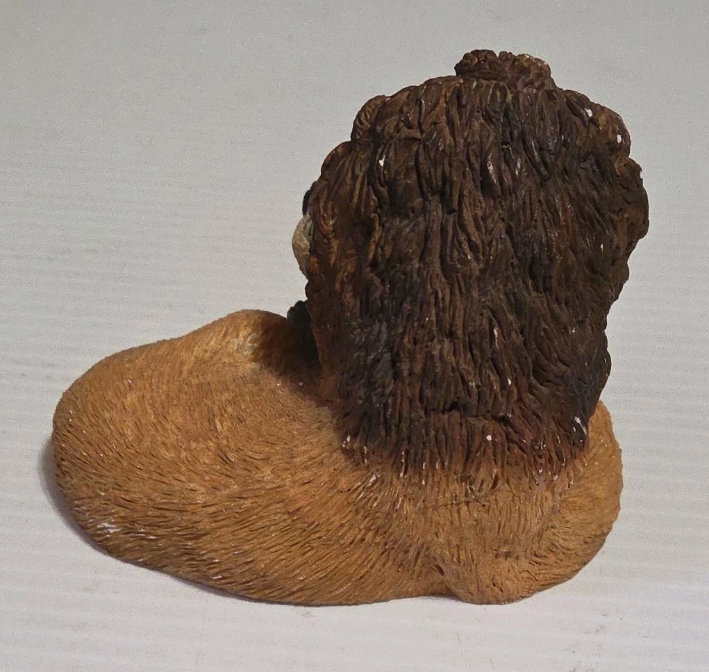 Vintage Stone Critters Lion With Lamb Figurine Made in USA 1987 4.5″ L 3.5″ H