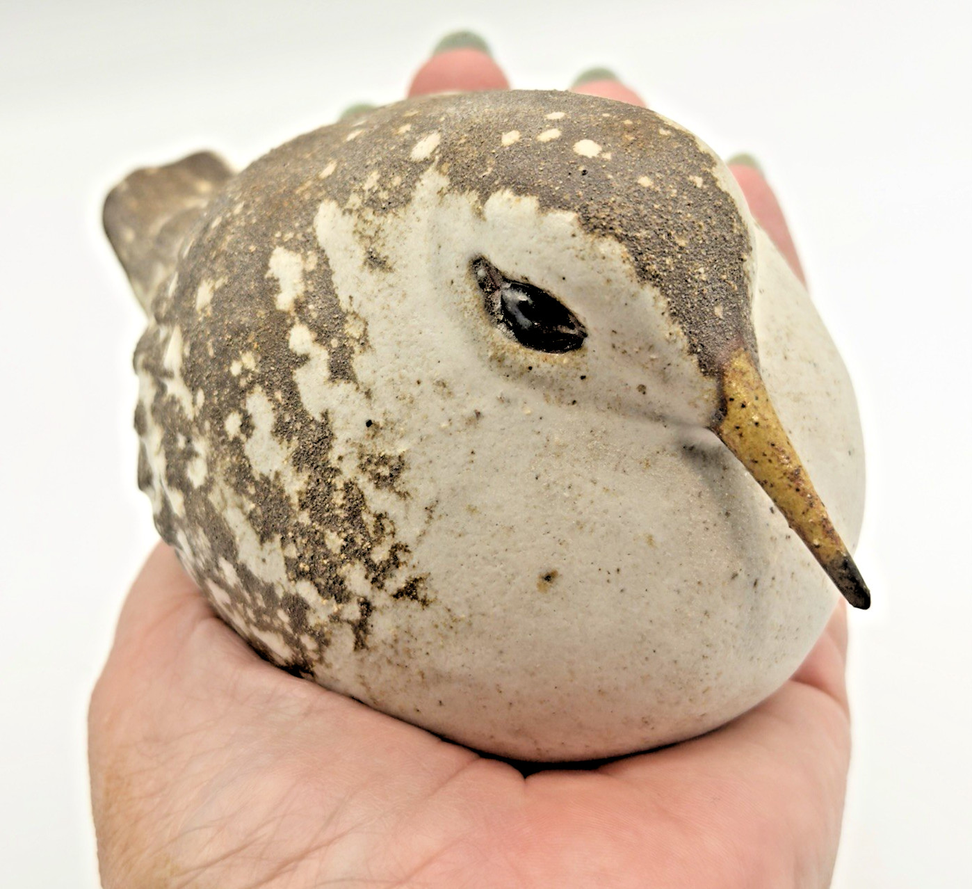 Andersen Studio Maine Pottery Sandpiper Shorebird Figurine Signed AD Coastal