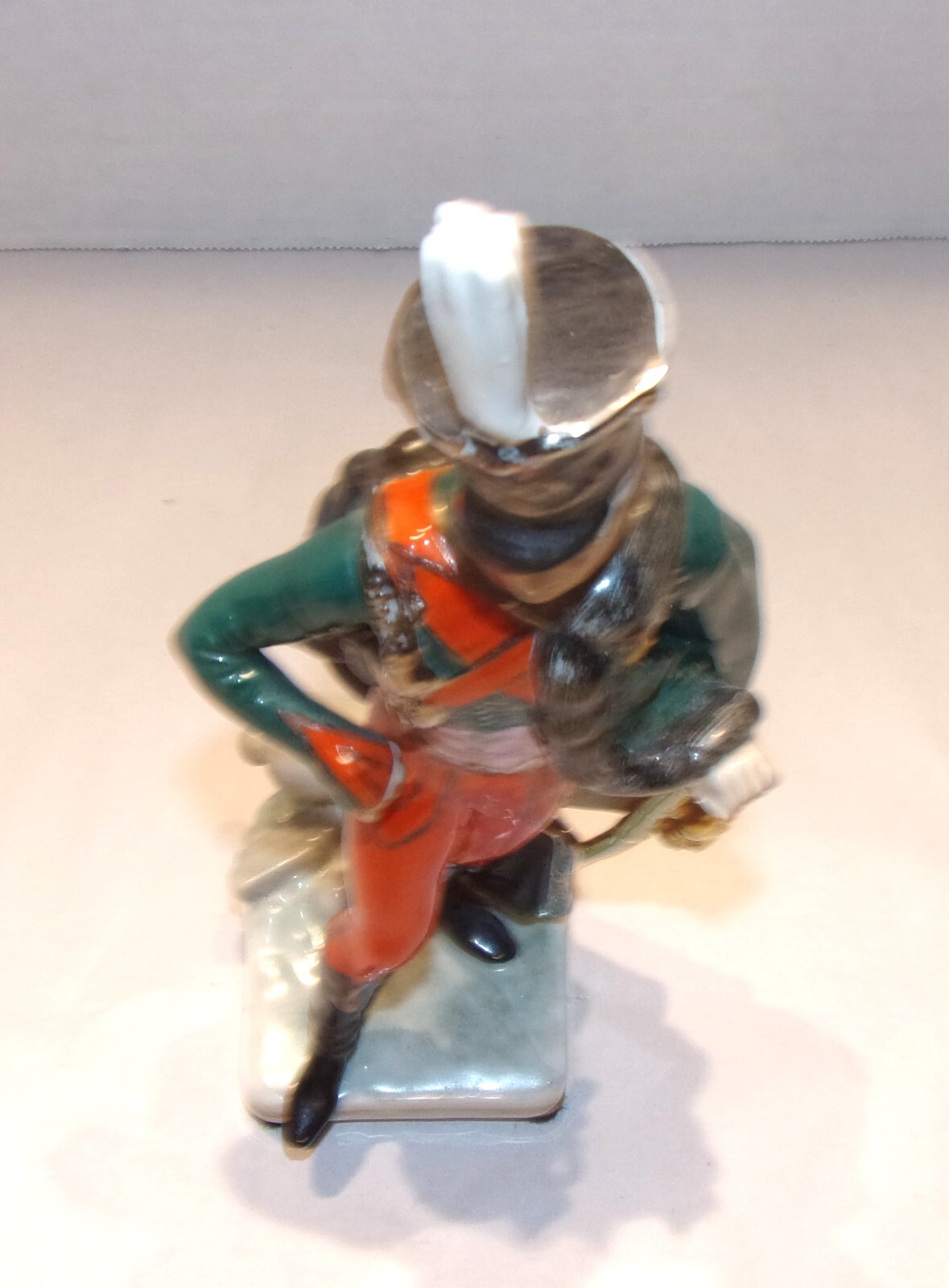 Vintage Dresden Napoleon Husarenoffz Porcelain Figurine 8″