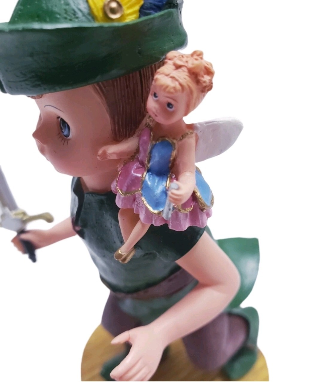 Collectible Madame Alexander Peter Pan w/ Tinkerbell Resin Figurine Circa 2000