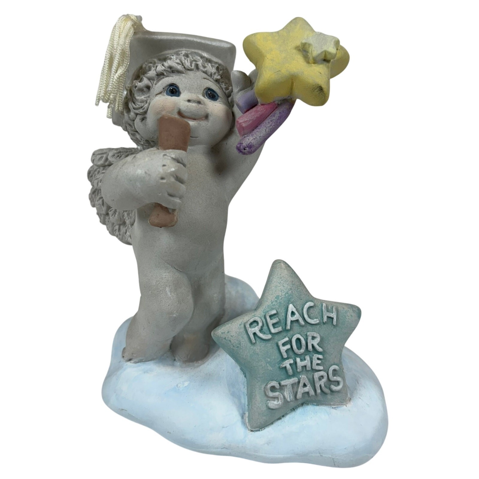 Vtg Dreamsicles “Reach For The Stars” Cherub #10720 Signed Kristin 1999 4″ H