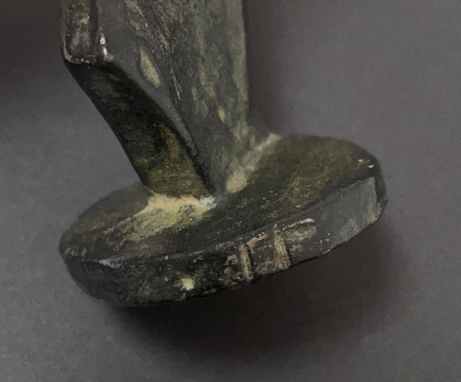MID CENTURY MODERN CAST IRON DANCING GEISHA GIRL FIGURE SCULPTURE MCM