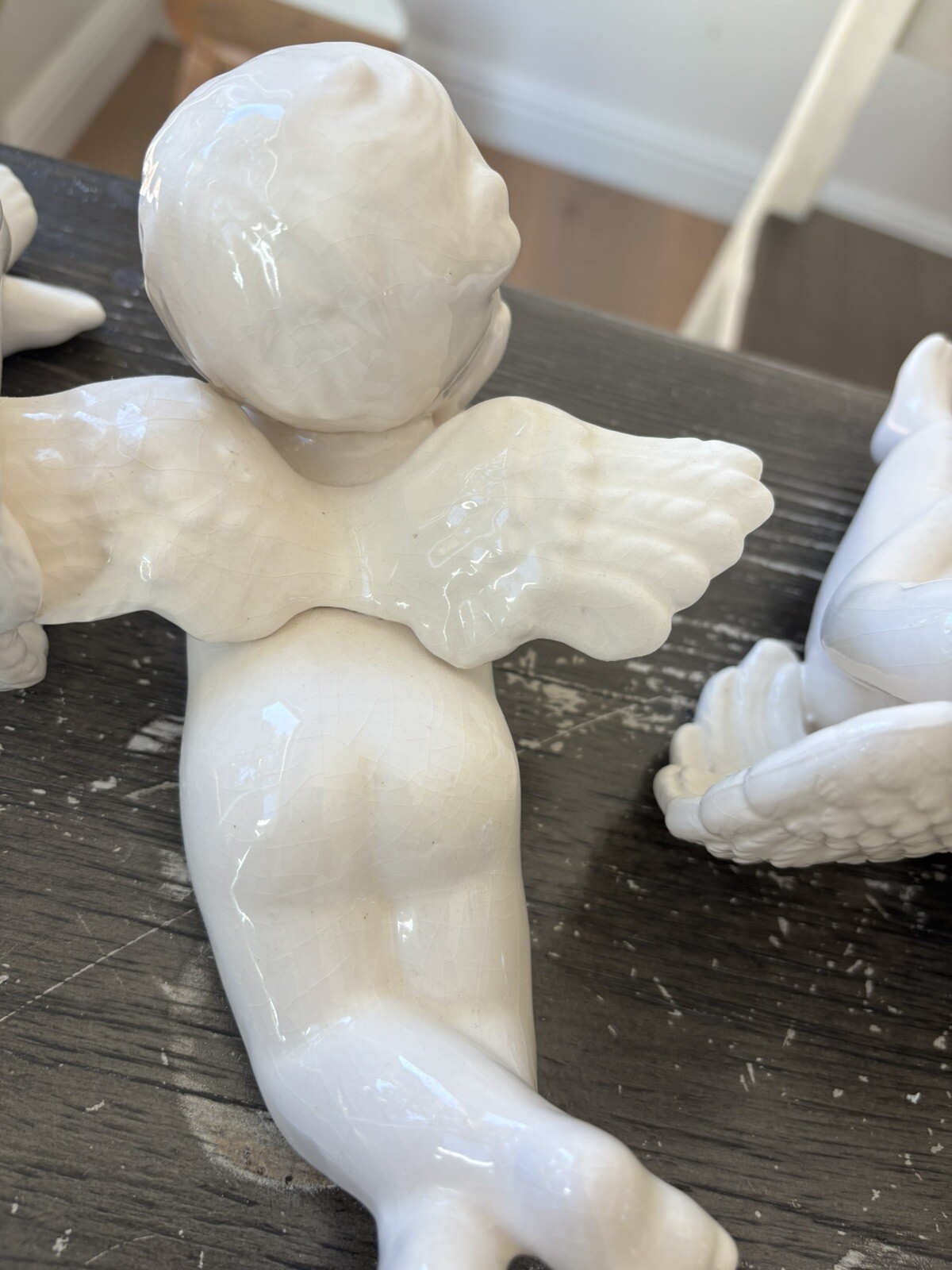 Vintage Ceramic Glaze Expressive Cherub Angels HAND CRAFTED BY Duck Duck Goose