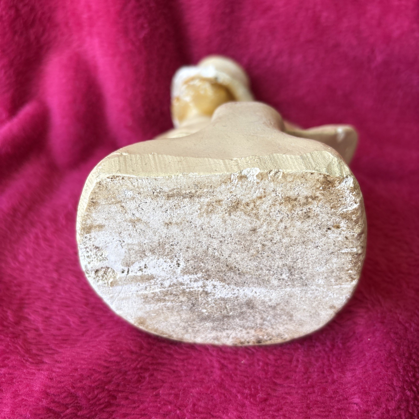 Vintage Chalkware Plaster Bride And Groom (2)