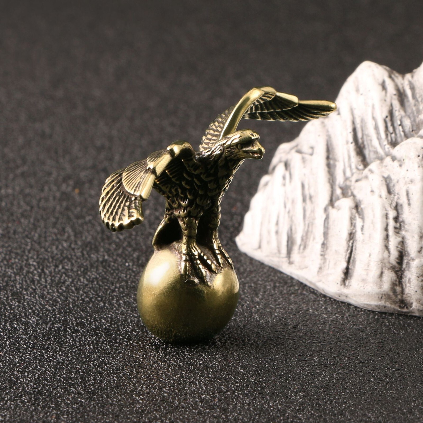 Brass Eagle Figurine Small Statue Home Ornaments Animal Figurines Gift