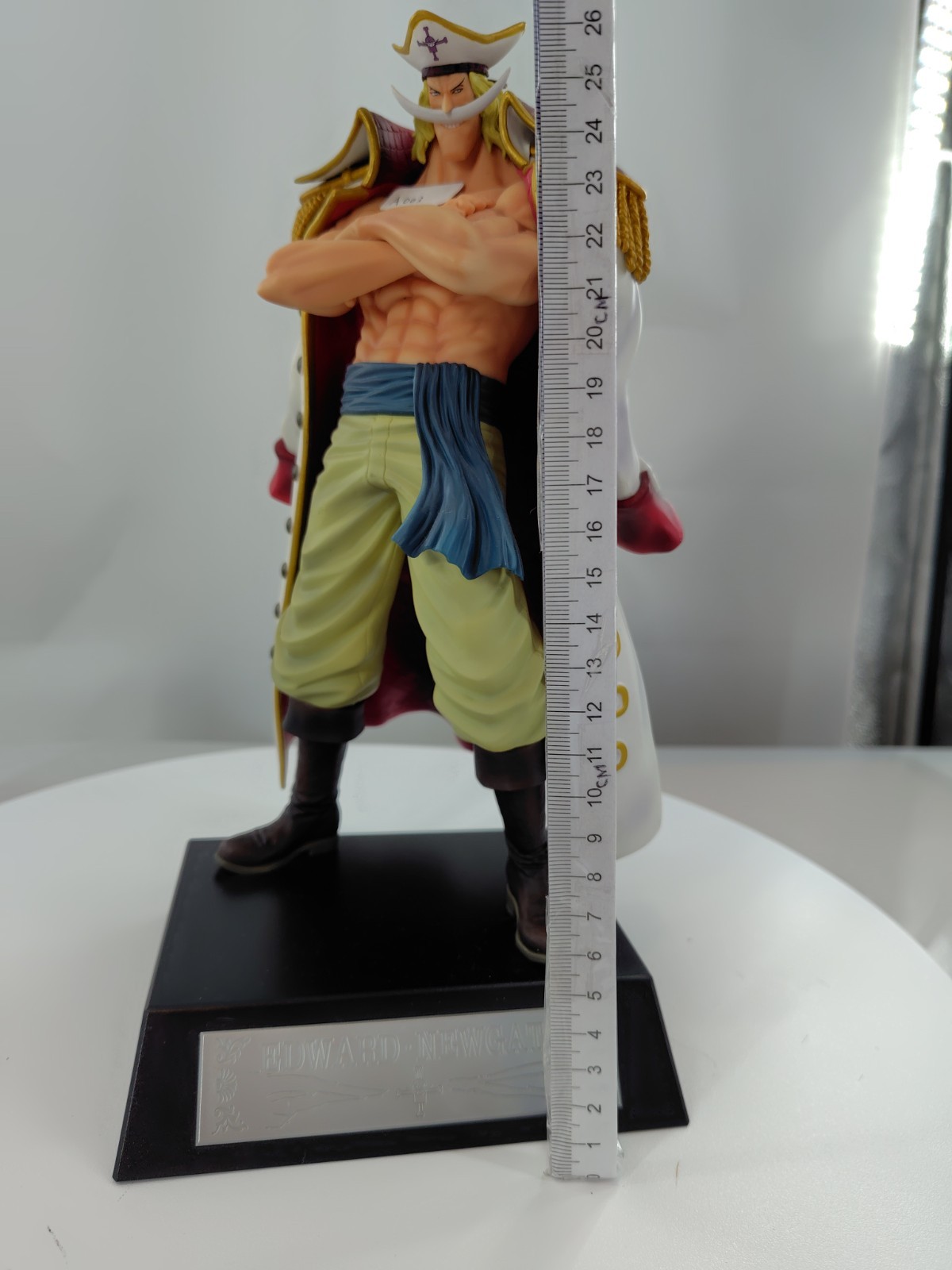 One Piece Edward Newgate on a name plate intricate figure multi color BANDAI DDP