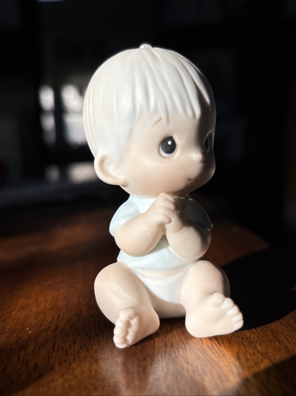 Precious Moments Figurine Baby Boy Sitting Up 1983 Vtg Jonathon & David E-2852