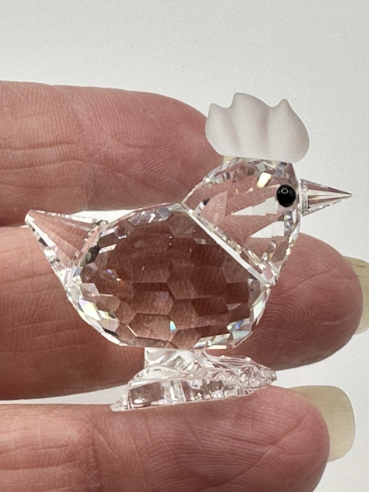 Swarovski Mini Hen Crystal Figurine 1 1/8” Tall in Box 7675NR30 Made in Austria