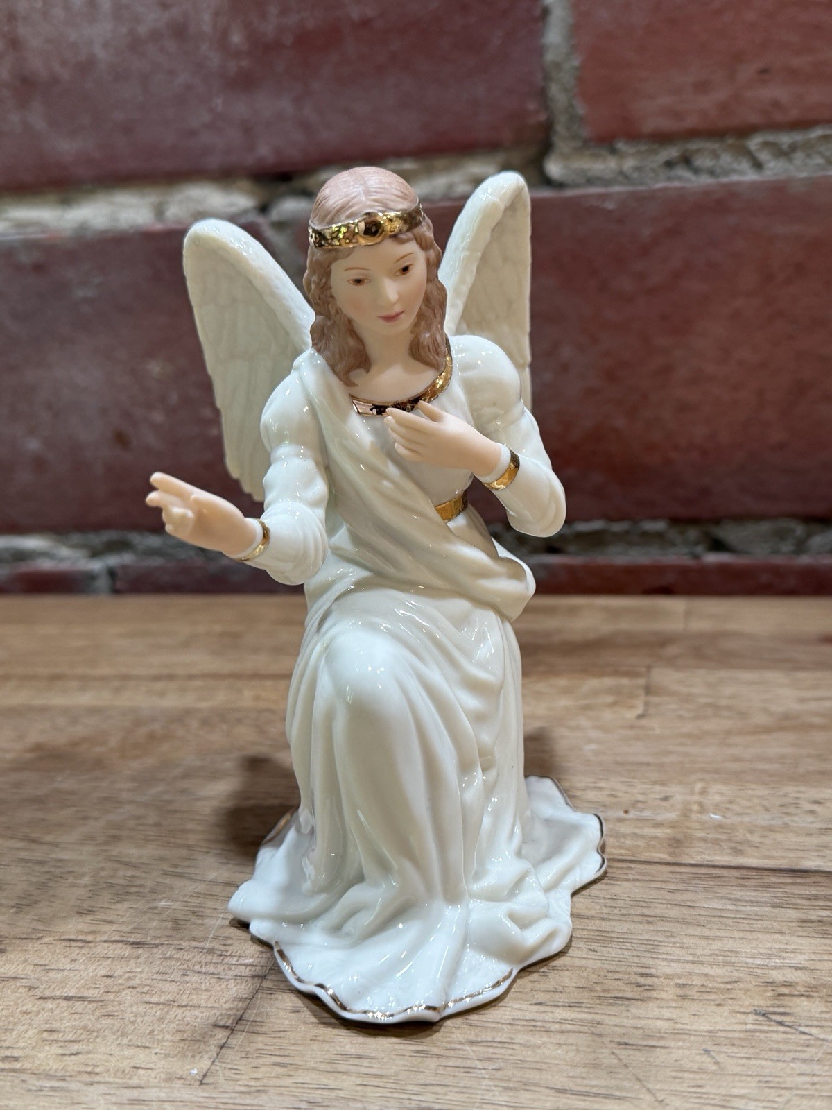 Lenox Nativity China Classics Angels of Adoration Set of 3 Angels Exaltation