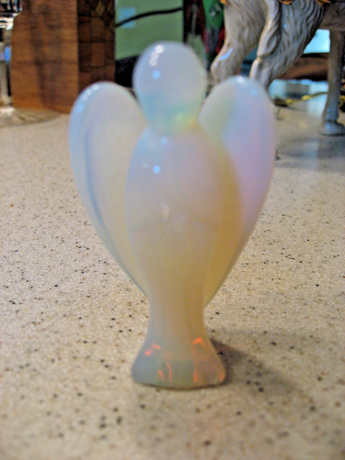 Vintage Lee Sands Opalite Angel Figurine about 2.5″T Made in China