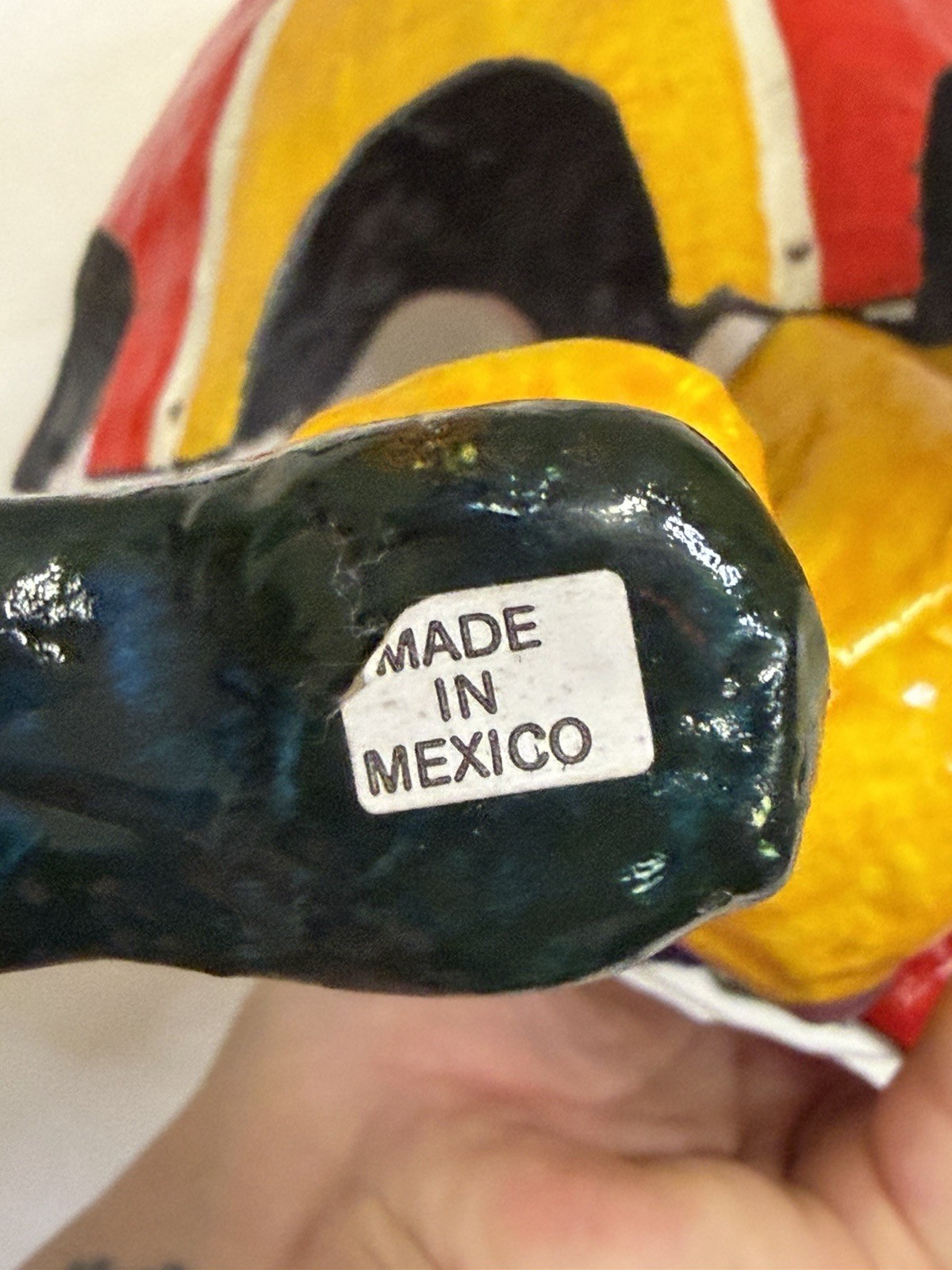 Vintage Papier Mache Handpainted Circus Clown Mobile 20″ Made In Mexico