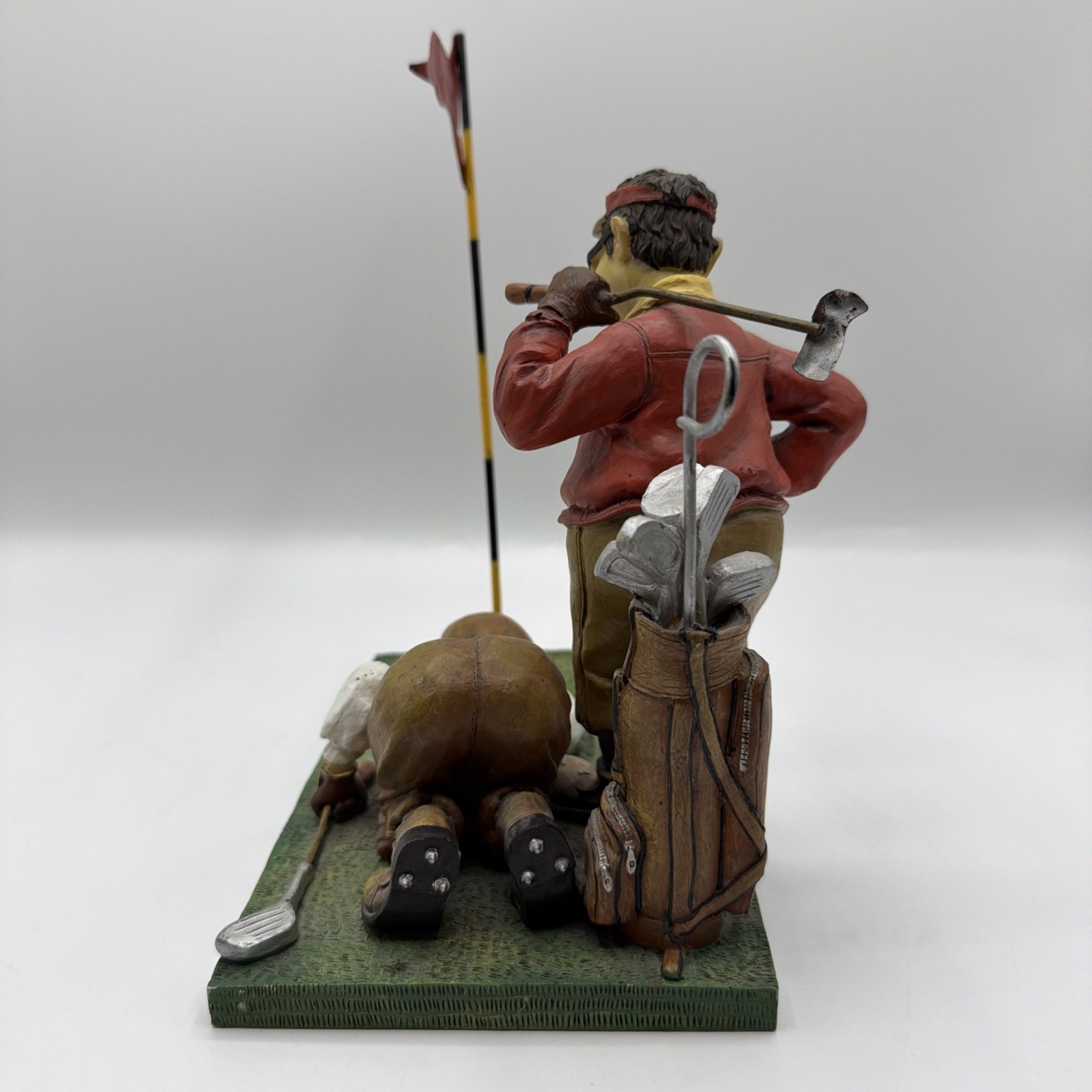 VINTAGE Resin Golfer Figurine “Golf Lover” Comical Art Decor Statue
