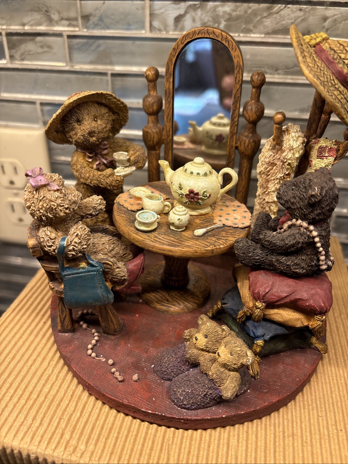 RUSS BERRIE & CO. Bears From The Past Tea Party ITEM # 16663 REG. NO. DC2006/Box